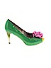 Poetic License 100% Leather Green Heels Size 7 - photo 1