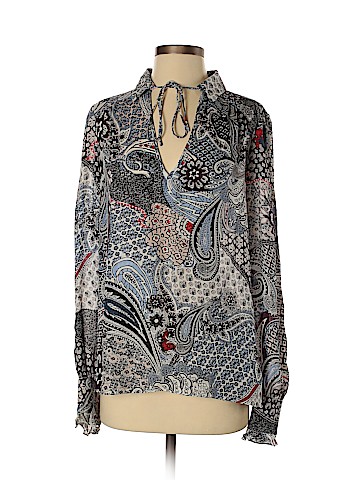 Parker Long Sleeve Silk Top (view 1)