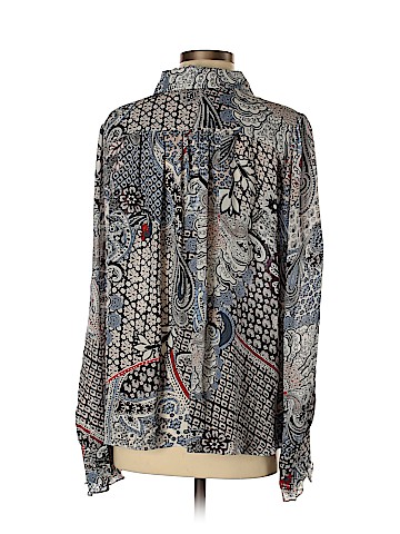 Parker Long Sleeve Silk Top (view 2)