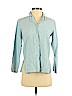 Eileen Fisher 100% Linen Blue Long Sleeve Button-Down Shirt Size P (petite) - photo 1