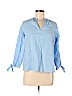 Madewell 100% Cotton Blue 3/4 Sleeve Blouse Size S - photo 1