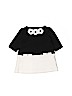 Janie and Jack Floral Color Block Black 3/4 Sleeve Top Size 6-12 mo - photo 1