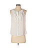 Ann Taylor LOFT 100% Polyester White Sleeveless Blouse Size XS (petite) - photo 1