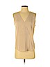 Theory 100% Silk Tan Sleeveless Silk Top Size P (petite) - photo 1