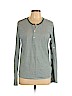 H&M 100% Cotton Green Long Sleeve Henley Size L - photo 1