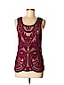 Express 100% Nylon Burgundy Sleeveless Blouse Size M - photo 1