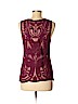 Express 100% Nylon Burgundy Sleeveless Blouse Size M - photo 2