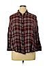 Lucky Brand 100% Rayon Burgundy Long Sleeve Button-Down Shirt Size XL - photo 1