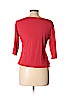 Classiques Entier 100% Silk Red 3/4 Sleeve Silk Top Size M - photo 2