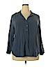 Rock & Republic 100% Rayon Blue Long Sleeve Blouse Size XXL - photo 1