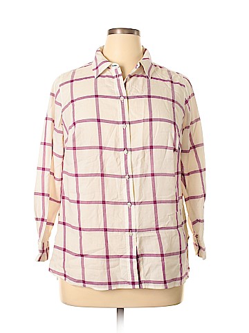 Talbots 3/4 Sleeve Button-Down Shirt (view 1)