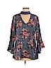 Andree Blue 3/4 Sleeve Blouse Size M - photo 1