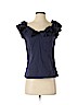 Etcetera Blue Short Sleeve Blouse Size 4 - photo 1