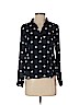 Ann Taylor LOFT 100% Polyester Blue Long Sleeve Blouse Size XS (petite) - photo 1