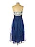 Badgley Mischka 100% Polyester Blue Cocktail Dress Size 8 - photo 2