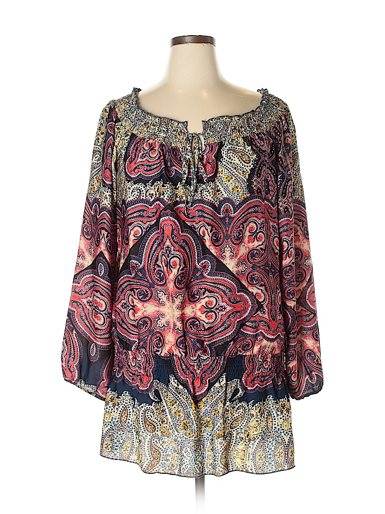 Altar'd State 100% Polyester Pink 3/4 Sleeve Blouse Size XL - photo 1
