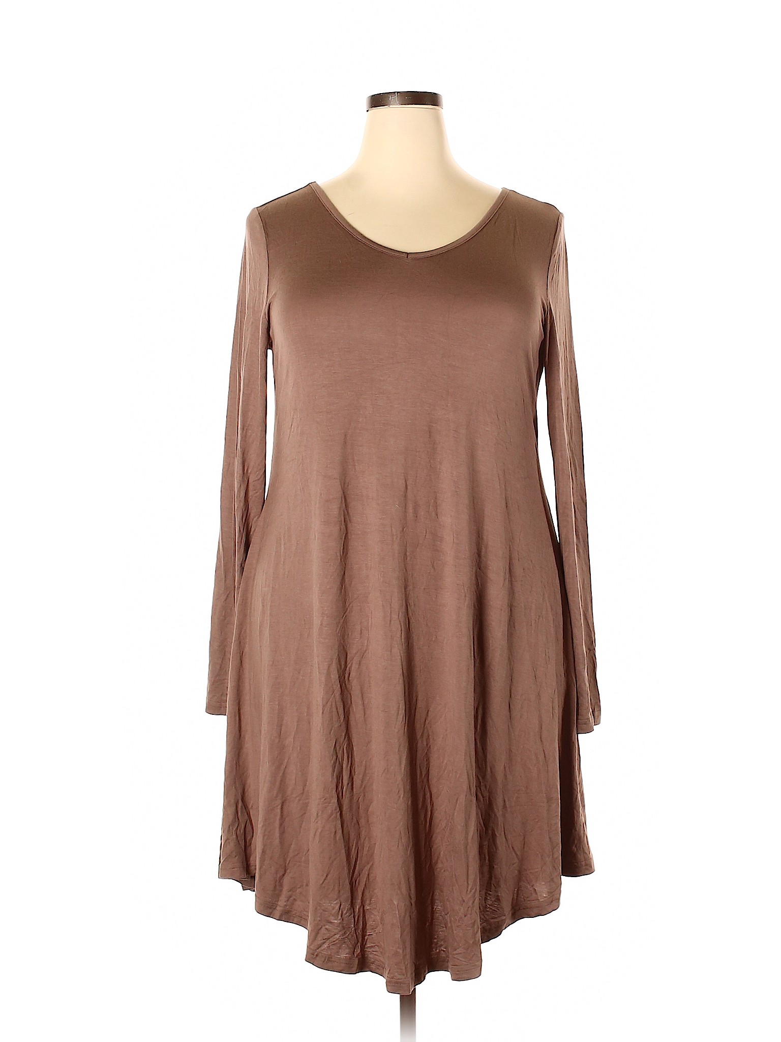 dearcase Solid Brown Casual Dress Size 3X (Plus) - 45% off | thredUP