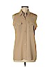 Ann Taylor LOFT 100% Polyester Tan Sleeveless Blouse Size M - photo 1