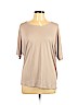 Vince. 100% Rayon Tan Short Sleeve T-Shirt Size L - photo 1