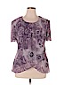R&M Richards 100% Polyester Purple Short Sleeve Blouse Size 18 - photo 1