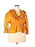 Check Me First 100% Polyester Yellow 3/4 Sleeve Blouse Size 3X - photo 1