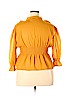 Check Me First 100% Polyester Yellow 3/4 Sleeve Blouse Size 3X - photo 2