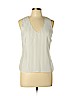 Armani Collezioni Ivory Sleeveless Silk Top Size 12 - photo 1