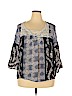BILA 100% Rayon Blue 3/4 Sleeve Blouse Size XXL - photo 1