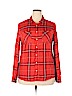A New Day 100% Rayon Red Long Sleeve Button-Down Shirt Size XXL - photo 1