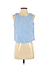 Milly 100% Cotton Blue Sleeveless Blouse Size 6 - photo 1