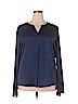 Worthington Plus 100% Polyester Blue Long Sleeve Blouse Size XXL (tall) - photo 1