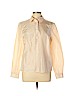 Michael Kors 100% Silk Ivory Long Sleeve Button-Down Shirt Size 12 - photo 1