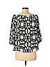 Alice & Trixie 100% Silk Black 3/4 Sleeve Silk Top Size M - photo 2