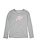 Nike 100% Cotton Solid Gray Long Sleeve T-Shirt Size M (youth) - photo 1