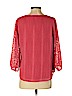 Talbots 100% Polyester Red 3/4 Sleeve Blouse Size M (petite) - photo 2