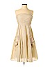 Vera Wang 100% Polyester Tan Cocktail Dress Size 10 - photo 1