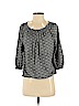 Lauren by Ralph Lauren 100% Cotton Gray 3/4 Sleeve Top Size M (petite) - photo 1