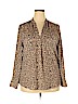 A New Day 100% Polyester Tan Long Sleeve Blouse Size XXL - photo 1