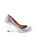 Badgley Mischka Silver Wedges Size 7 1/2 - photo 1