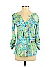 Lilly Pulitzer 100% Pima Cotton Blue 3/4 Sleeve Top Size S - photo 1