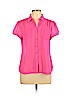 Ann Taylor LOFT Pink Short Sleeve Blouse Size L (petite) - photo 1