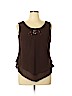 Coldwater Creek 100% Polyester Brown Sleeveless Blouse Size 18 - photo 1