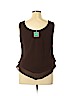 Coldwater Creek 100% Polyester Brown Sleeveless Blouse Size 18 - photo 2