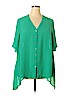 Catherines 100% Polyester Green 3/4 Sleeve Blouse Size 2X - photo 1