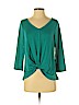 Status by Chenault Teal 3/4 Sleeve Top Size S - photo 1