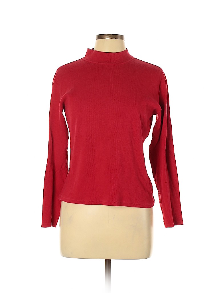 Liz Claiborne Solid Red Pullover Sweater Size L - 61% off | thredUP