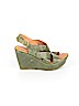 Born 100% Leather Green Wedges Size 7 - photo 1