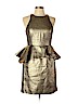 Halston Heritage Gold Cocktail Dress Size 6 - photo 1