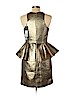 Halston Heritage Gold Cocktail Dress Size 6 - photo 2