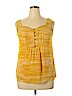 Banana Republic 100% Polyester Yellow Sleeveless Blouse Size 14 - photo 1